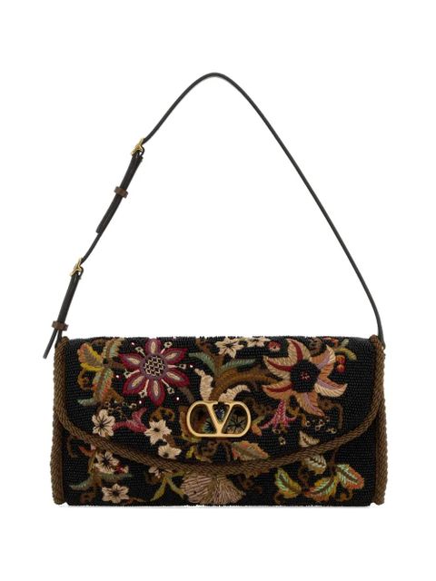 Valentino Garavani small DeVain embroidered shoulder bag - Black - zdjęcie produktu nr 1