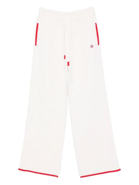 Casablanca contrast-trim waffle-knit trousers - Neutrals - zdjęcie produktu nr 1