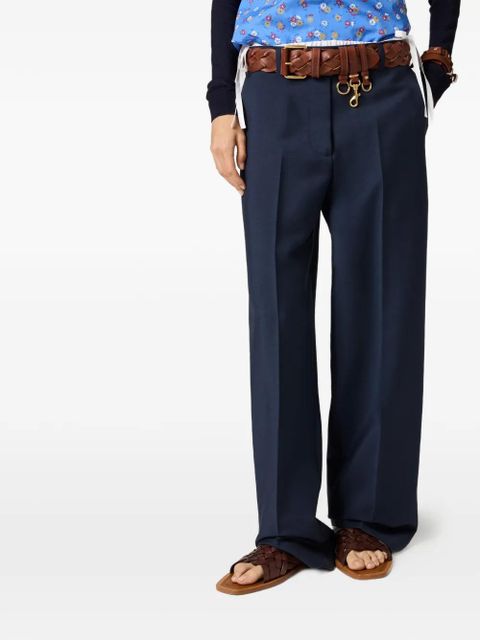 Miu Miu woven leather slides - Brown