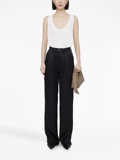 ANINE BING Carrie straight-leg tailored trousers - Black