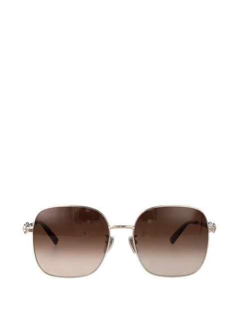 Gucci Eyewear Horsebit-detail square-frame sunglasses - Gold - zdjęcie produktu nr 1