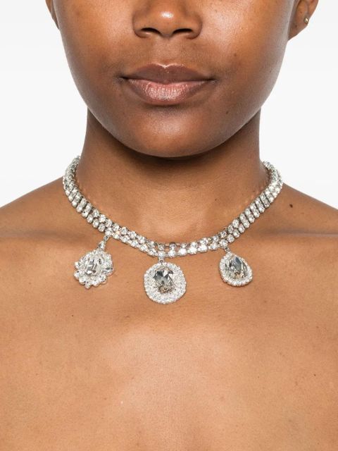 Magda Butrym crystal-embellished double-chain necklace - Silver