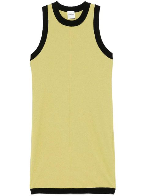 Nanushka ribbed-trim mini dress - Green - zdjęcie produktu nr 1