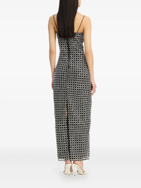 ROTATE BIRGER CHRISTENSEN beaded slip maxi dress - Black