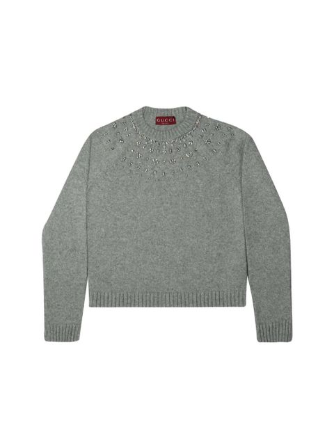 Gucci embellished crew-neck sweater - Grey - zdjęcie produktu nr 2