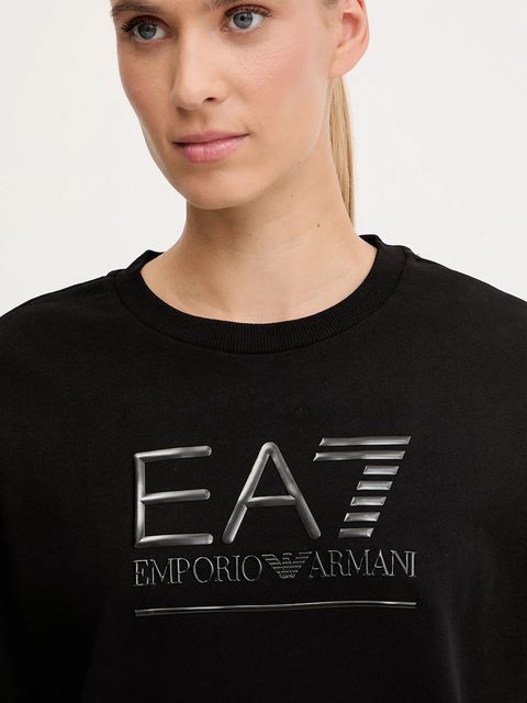 EA7 Emporio Armani bluza damska kolor czarny z nadrukiem AF12473.7W000416