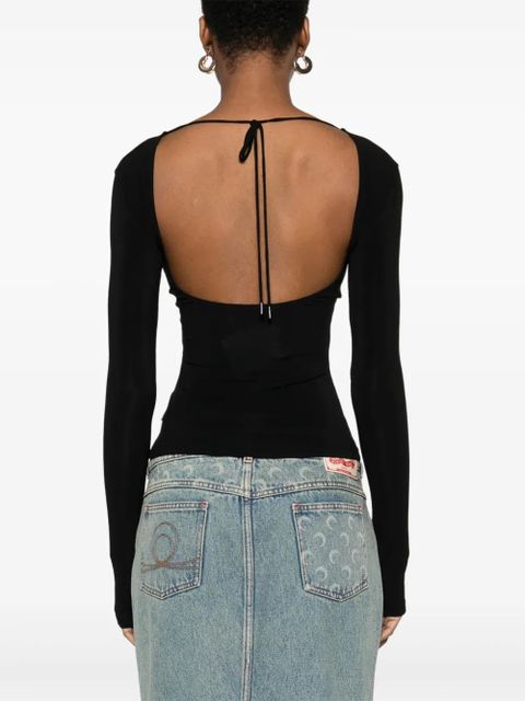 Marine Serre scarf-detailing blouse - Black