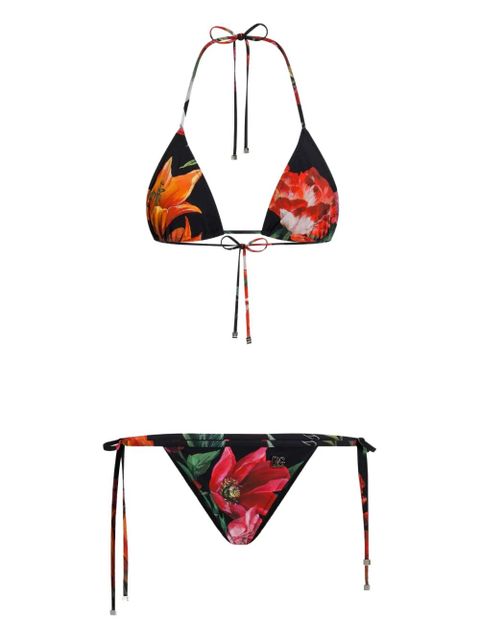 Dolce & Gabbana floral-print bikini set - Black - zdjęcie produktu nr 1