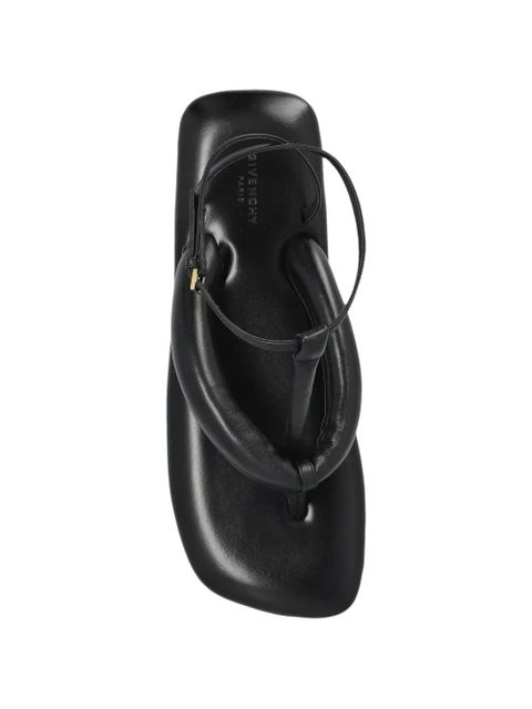 Givenchy Boudoir padded leather flip-flops - Black