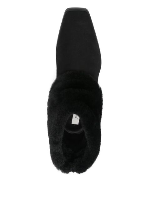 TOTEME fold-down shearling boots - Black