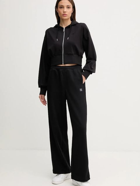 Calvin Klein Jeans spodnie dresowe damskie kolor czarny gładkie LV047C249G - zdjęcie produktu nr 2