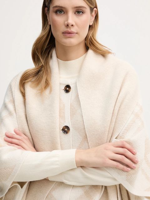 Barbour kardigan z dodatkiem wełny Vienna damski kolor beżowy LKN1734