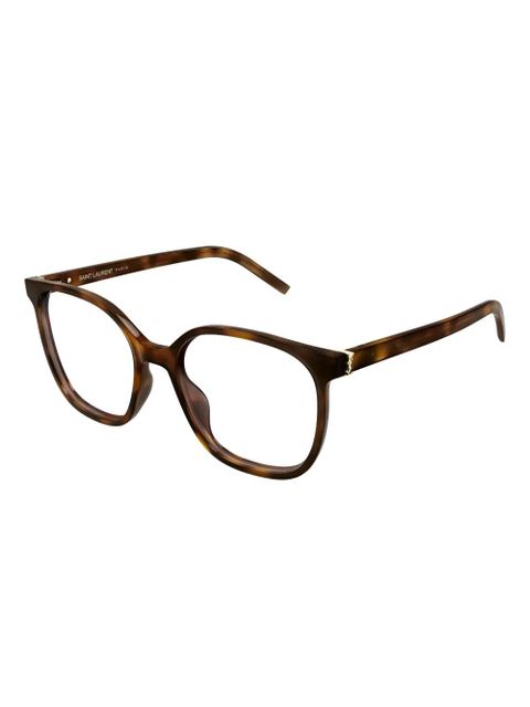 Saint Laurent Eyewear round-frame glasses - Brown - zdjęcie produktu nr 2