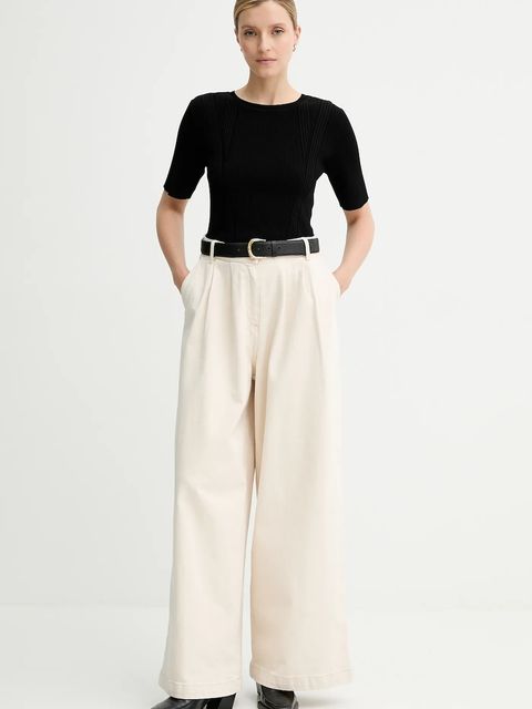 Sessun jeansy damskie kolor beżowy 25207010