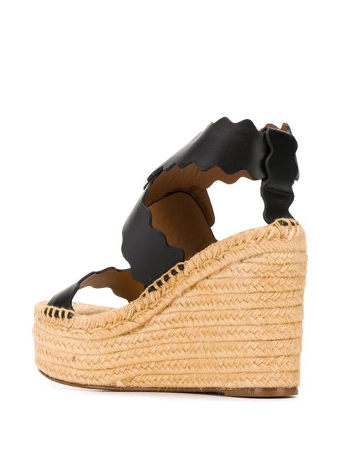 Chloé Lauren wedge espadrille sandals - Black - zdjęcie produktu nr 2