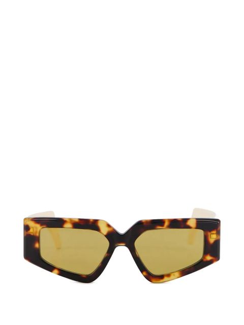 Valentino Garavani V-logo geometric-frame sunglasses - Brown - zdjęcie produktu nr 1