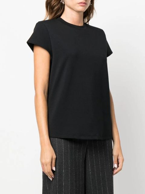 Róhe cap-sleeve crew-neck T-shirt - Black