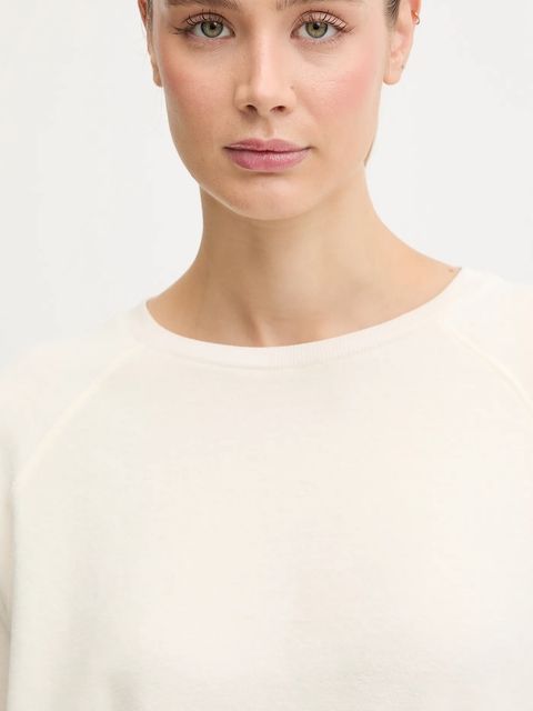 BOSS bluza damska kolor beżowy gładka 50550724 - zdjęcie produktu nr 2