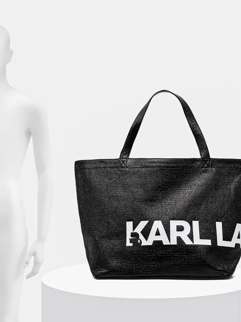 Karl Lagerfeld torebka bawełniana kolor czarny A1W50064