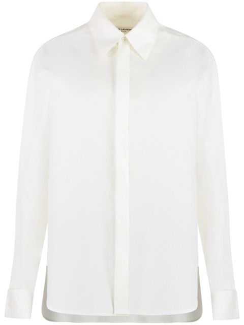 Saint Laurent long-sleeve cotton shirt - White - zdjęcie produktu nr 1