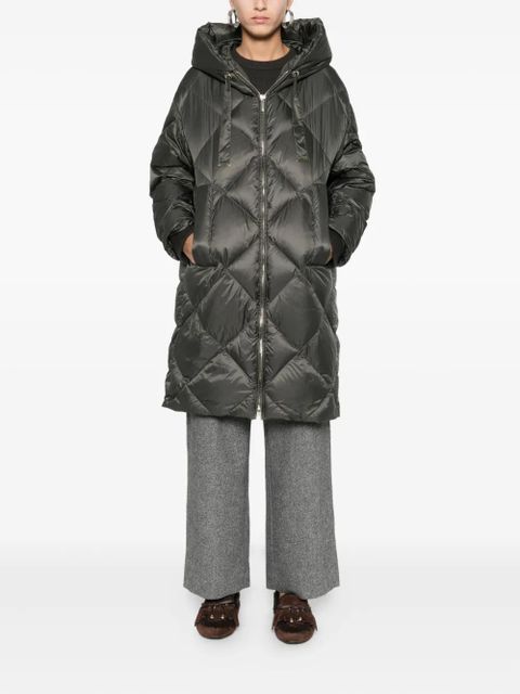 Max Mara hooded quilted coat - Black