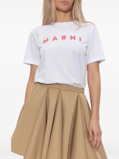 Marni logo-print t-shirt - White