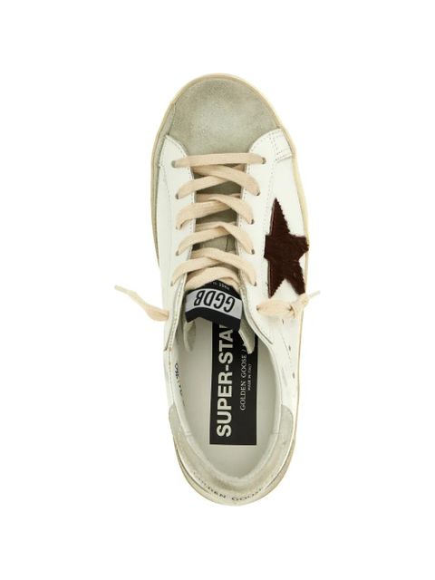 Golden Goose Superstar pony-hair star sneakers - White
