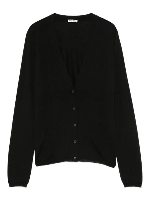 Miu Miu V-neck cardigan - Black - zdjęcie produktu nr 1