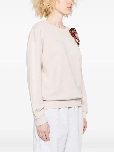 PINKO distressed sweatshirt - Neutrals