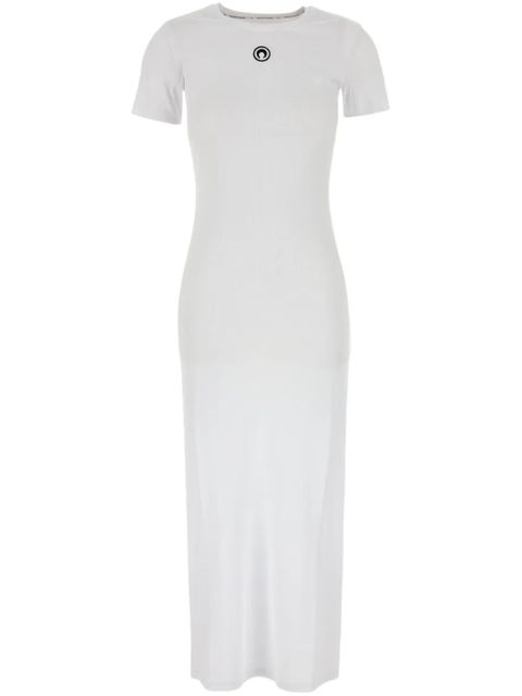 Marine Serre Crescent Moon-embroidery maxi dress - White - zdjęcie produktu nr 1