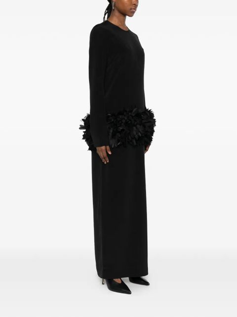 TOTEME petal-detail maxi dress - Black