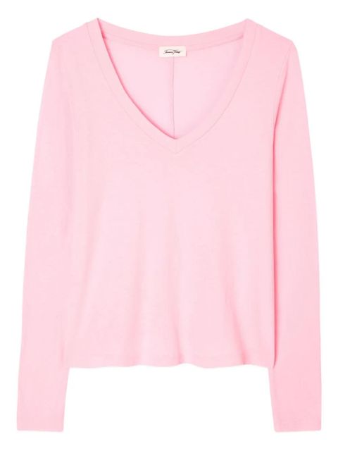 American Vintage Gamipy long sleeve V-neck T-shirt - Pink - zdjęcie produktu nr 1