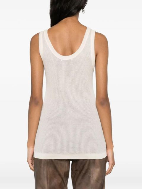 LEMAIRE ribbed tank top - Neutrals