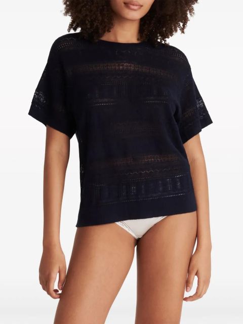 ERES Ambroise lace cashmere T-shirt - Blue