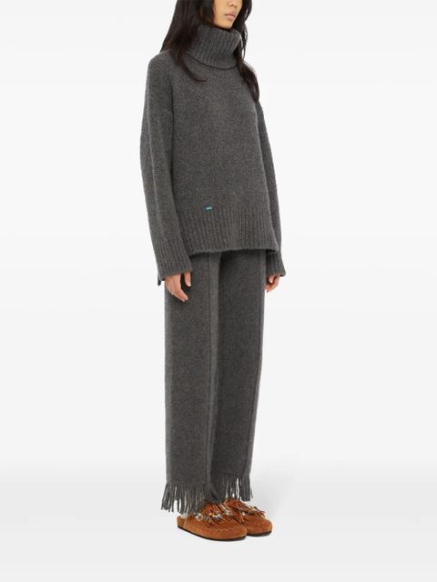 Alanui logo-tag roll-neck jumper - Grey