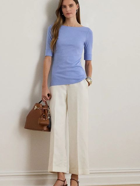 Lauren Ralph Lauren t-shirt damski kolor niebieski 200654963