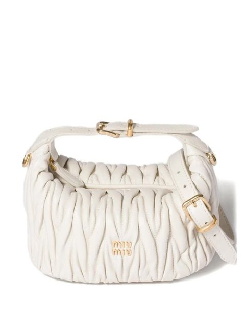 Miu Miu mini Wander matelassé tote bag - White - zdjęcie produktu nr 1