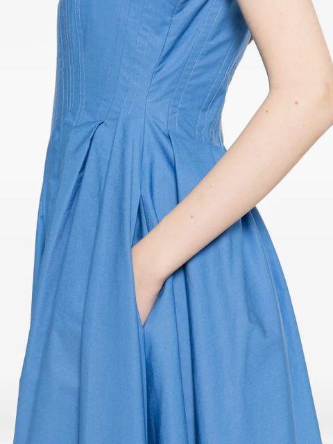 Sportmax Giro square-neck A-line maxi dress - Blue
