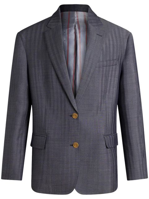 ETRO logo-engraved buttons oversized jacket - Grey - zdjęcie produktu nr 1