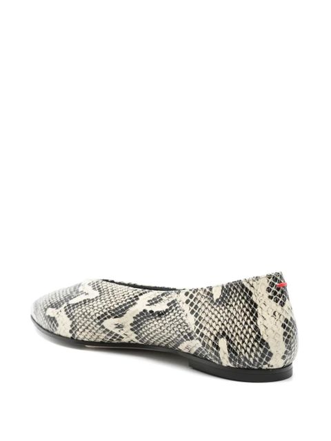 Aeyde Moa leather ballet flats - Neutrals