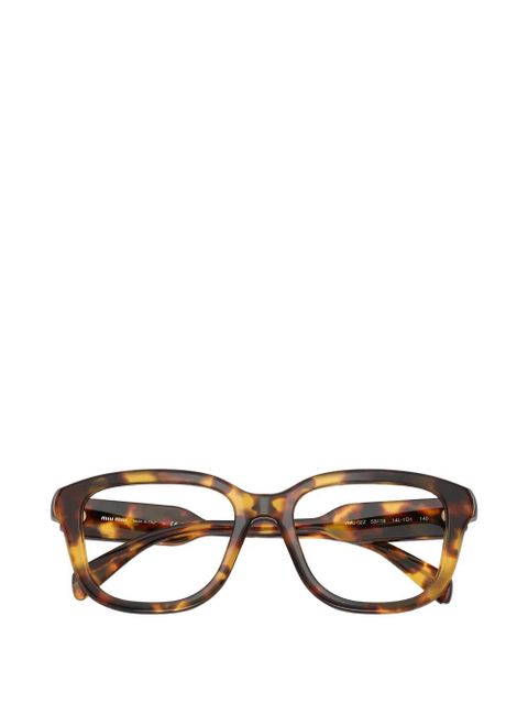 Miu Miu Eyewear geometric-frame glasses - Brown