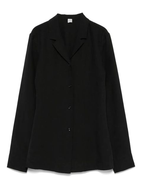 TOTEME notched-collar shirt - Black - zdjęcie produktu nr 1