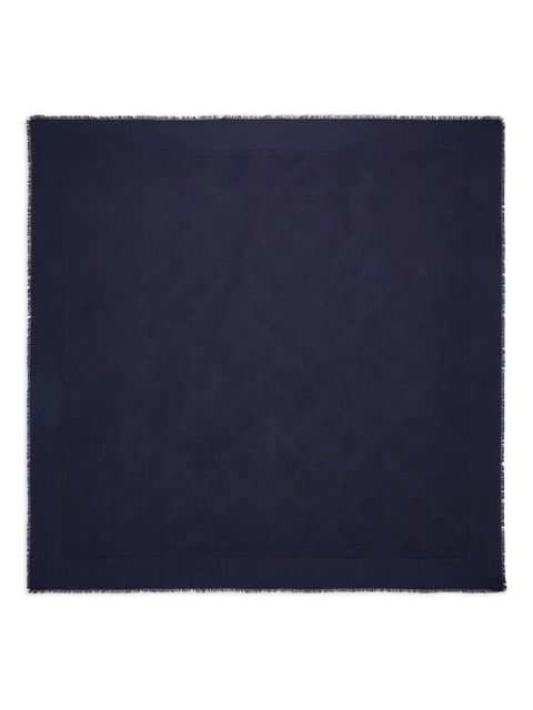 Ferragamo jacquard fringed gancini scarf - Blue - zdjęcie produktu nr 1
