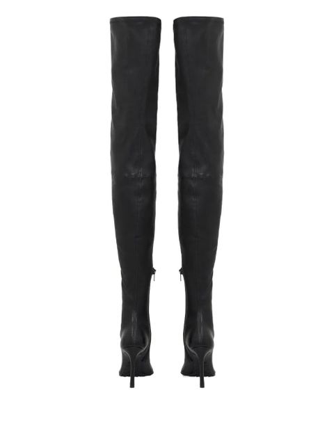 Marine Serre Ms Crush smooth-leather thigh over-the-knee boots - Black - zdjęcie produktu nr 2