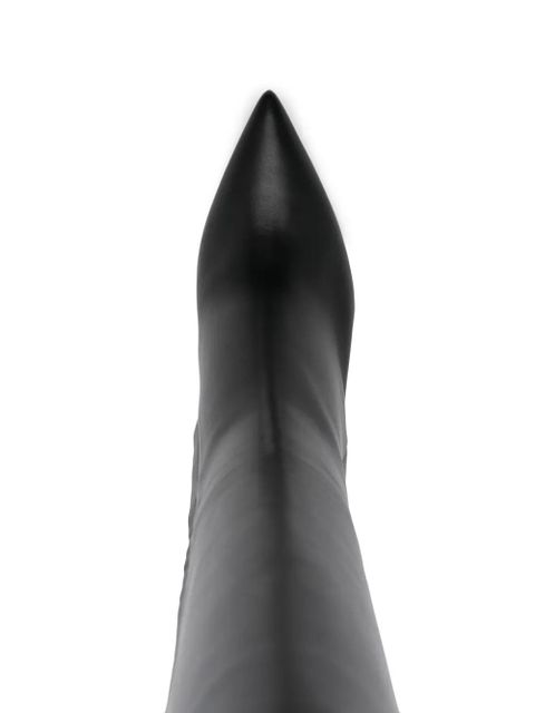 Gianvito Rossi 90mm point-toe leather boots - Black