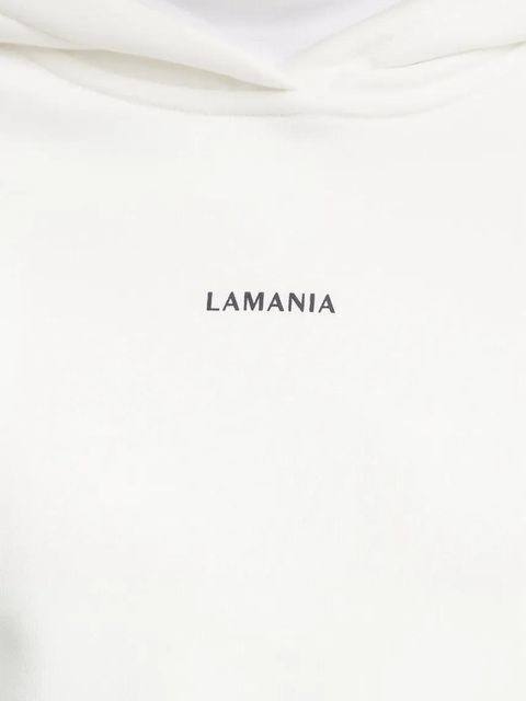 La Mania bluza damska kolor biały z kapturem melanżowa ARIA