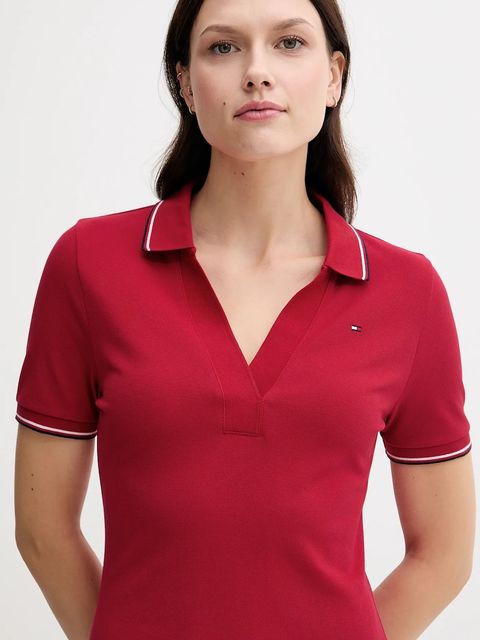 Tommy Hilfiger sukienka kolor czerwony mini dopasowana WW0WW45740