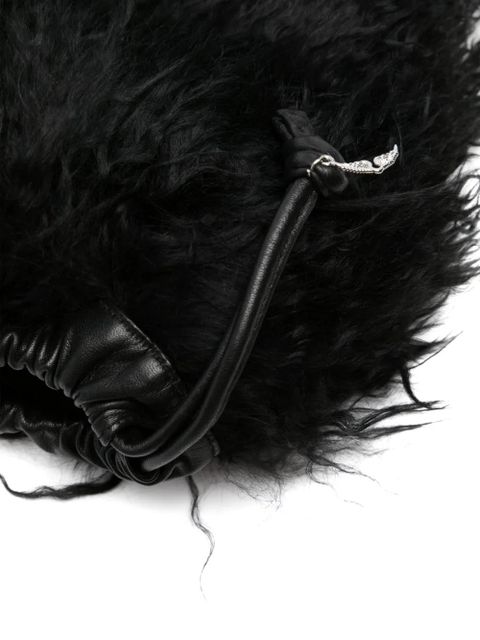 Zadig&Voltaire Rock To Go Frenzy shearling bucket bag - Black - zdjęcie produktu nr 2
