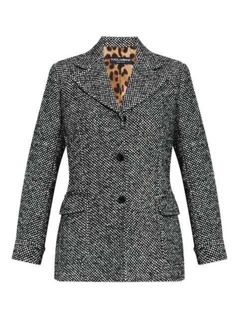 Dolce & Gabbana flap-pockets tweed jacket - Grey - zdjęcie produktu nr 1