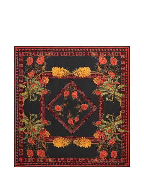 Blumarine floral-print scarf - Black - zdjęcie produktu nr 1